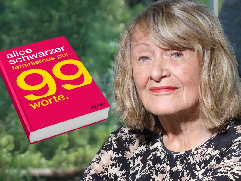 Alice Schwarzer mit ihrem Buch „Feminismus pur. 99 Worte«
