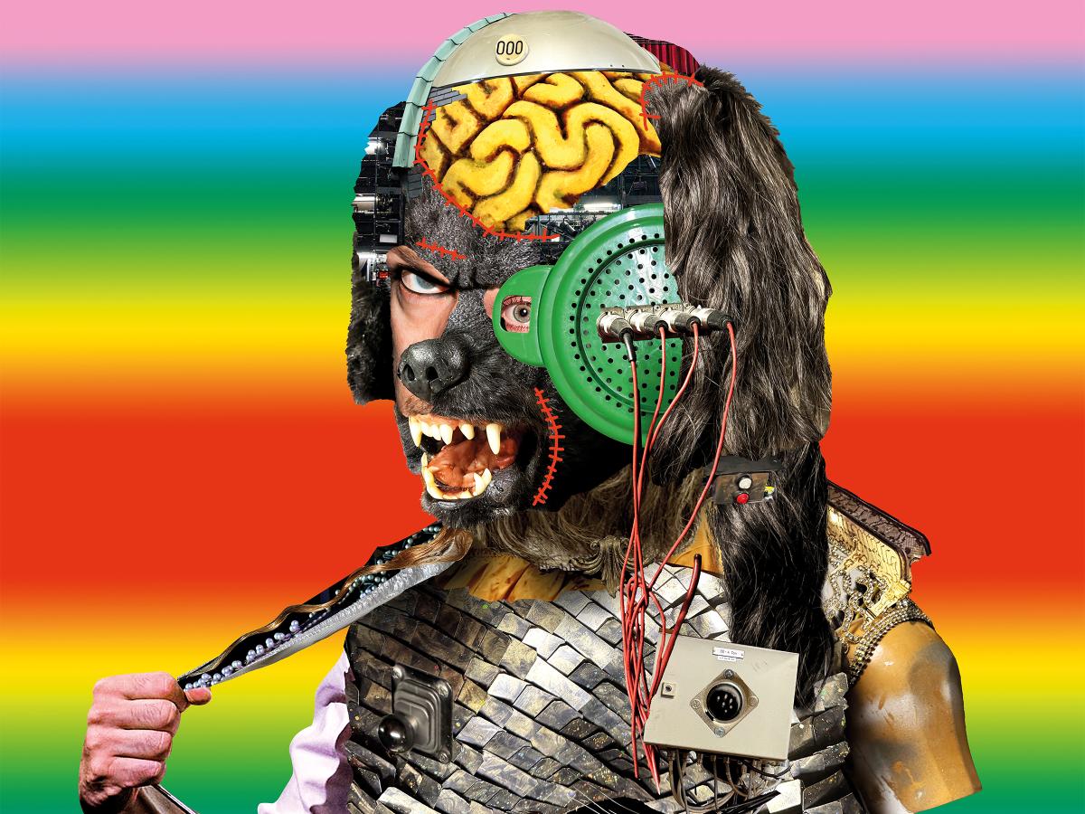 Eine bunte Collage, zusammengesetzt aus Foto-Details aus allen Bereichen des Schauspielhauses. Die Collage bildet verschiedene Gesichter und Körper.